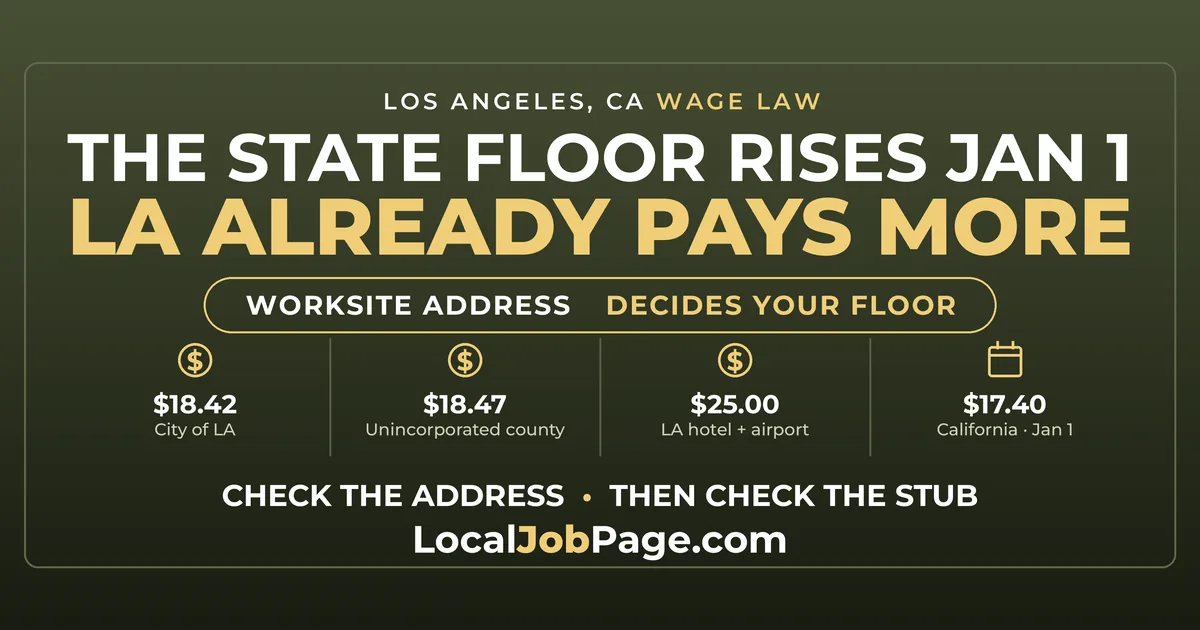 Los Angeles Minimum Wage 2027: What California's January 1 Raise Means for Your Paycheck