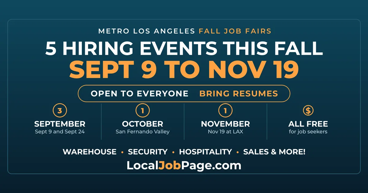 Fall 2026 Los Angeles Job Fairs & Hiring Events: Your Complete Guide
